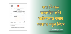 জন্ম নিবন্ধন অনলাইন কপি ডাউনলোড করার নিয়ম